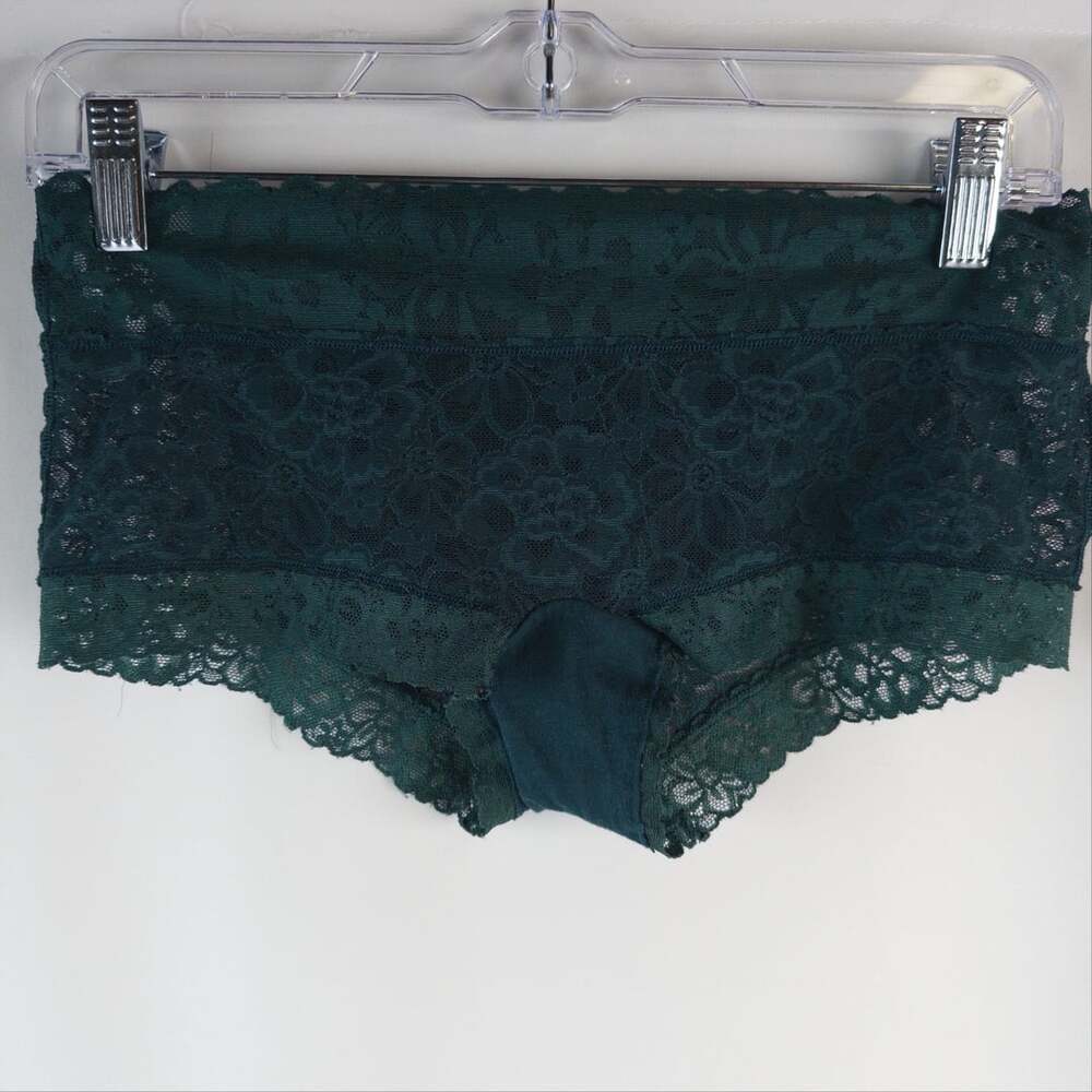Victoria's Secret Shortie Size S Green Lace Panties